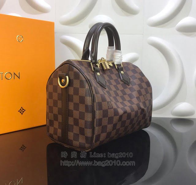 LV女包 N41368 路易威登Speedy 25手袋 LV女手提包 LV女手腕包 LV單肩斜挎包  ydh3024